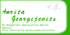amrita georgijevits business card